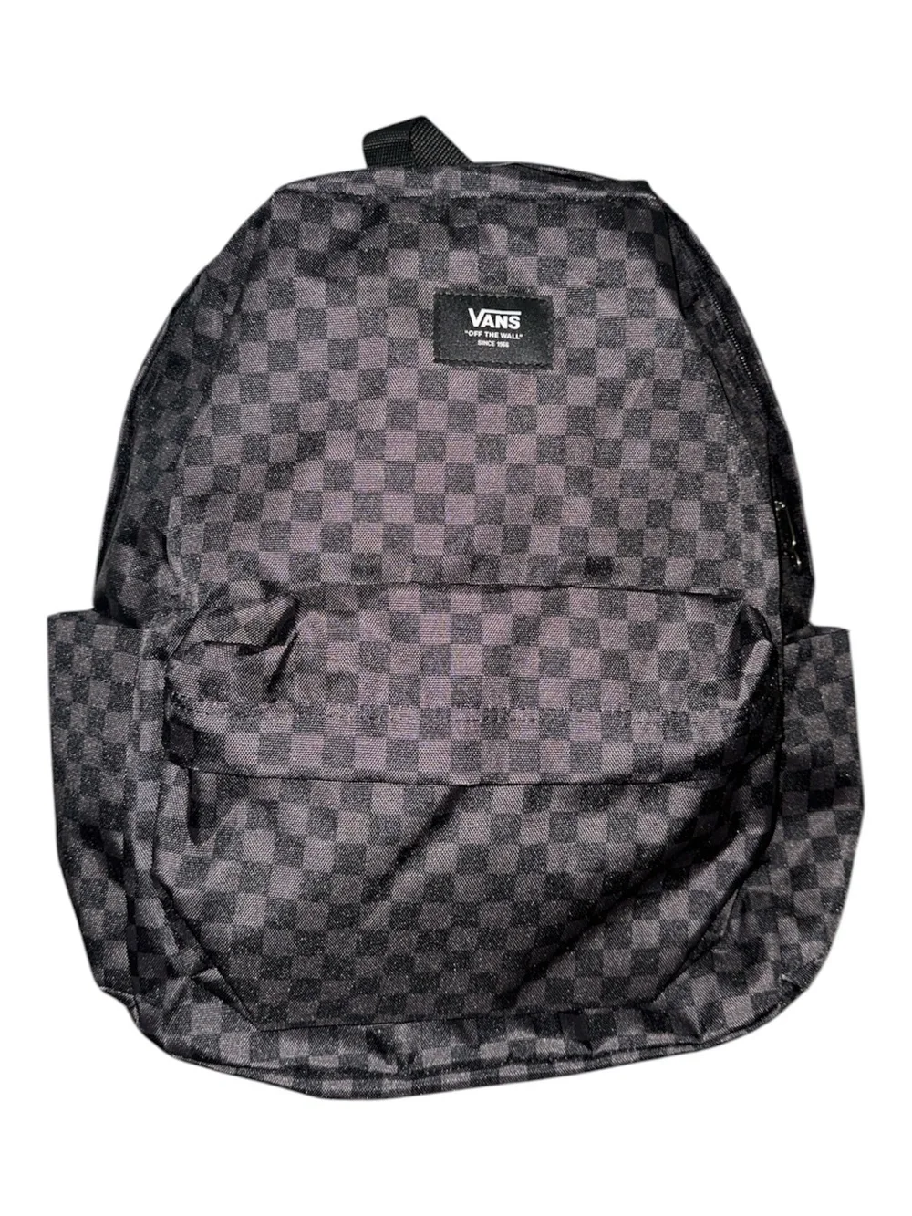 Vans Black/Grey Checkerboard Backpack - Signature Patch